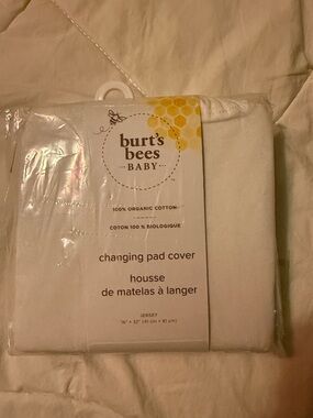 Burt's Bees Baby White Organic Cotton Changing Pad Cover